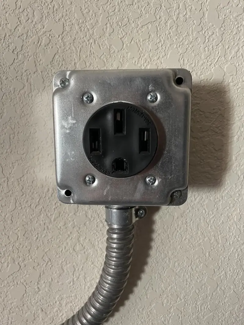 NEMA 14-50 outlet installed for Electrical Panel Upgrade in San Clemente